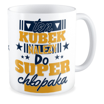 kubek NALEŻY DO SUPER CHŁOPAKA biały